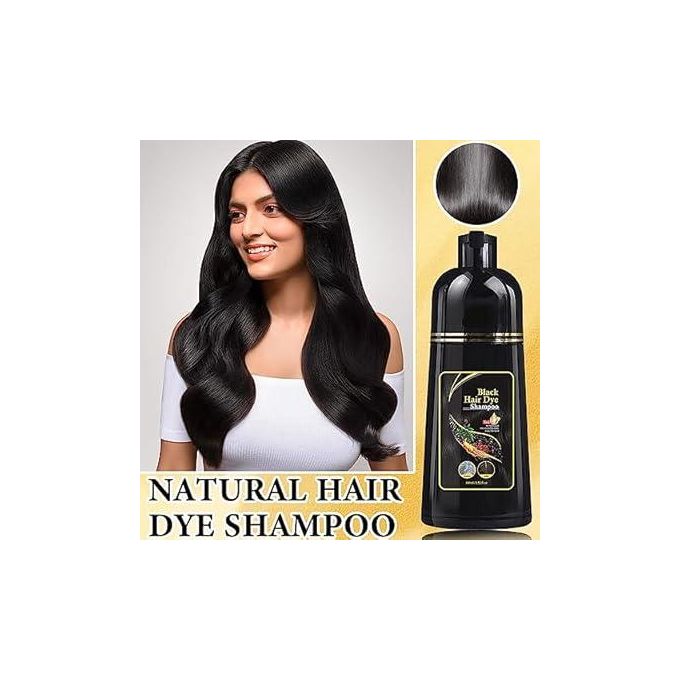 Black Hair Dye Shampoo 3-in-1 – Instant Grey Coverage 500ml