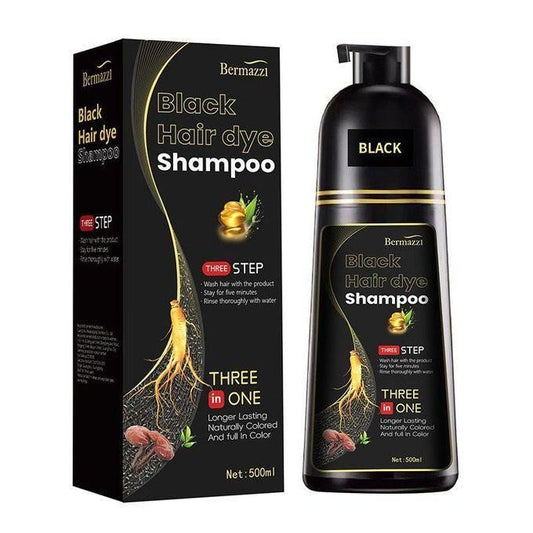 Black Hair Dye Shampoo 3-in-1 – Instant Grey Coverage 500ml