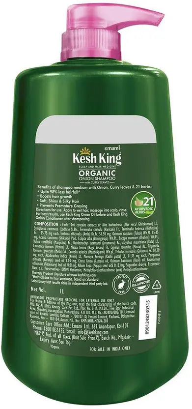 Kesh King Organic Onion & Curry Leaves Shampoo – 1000ml