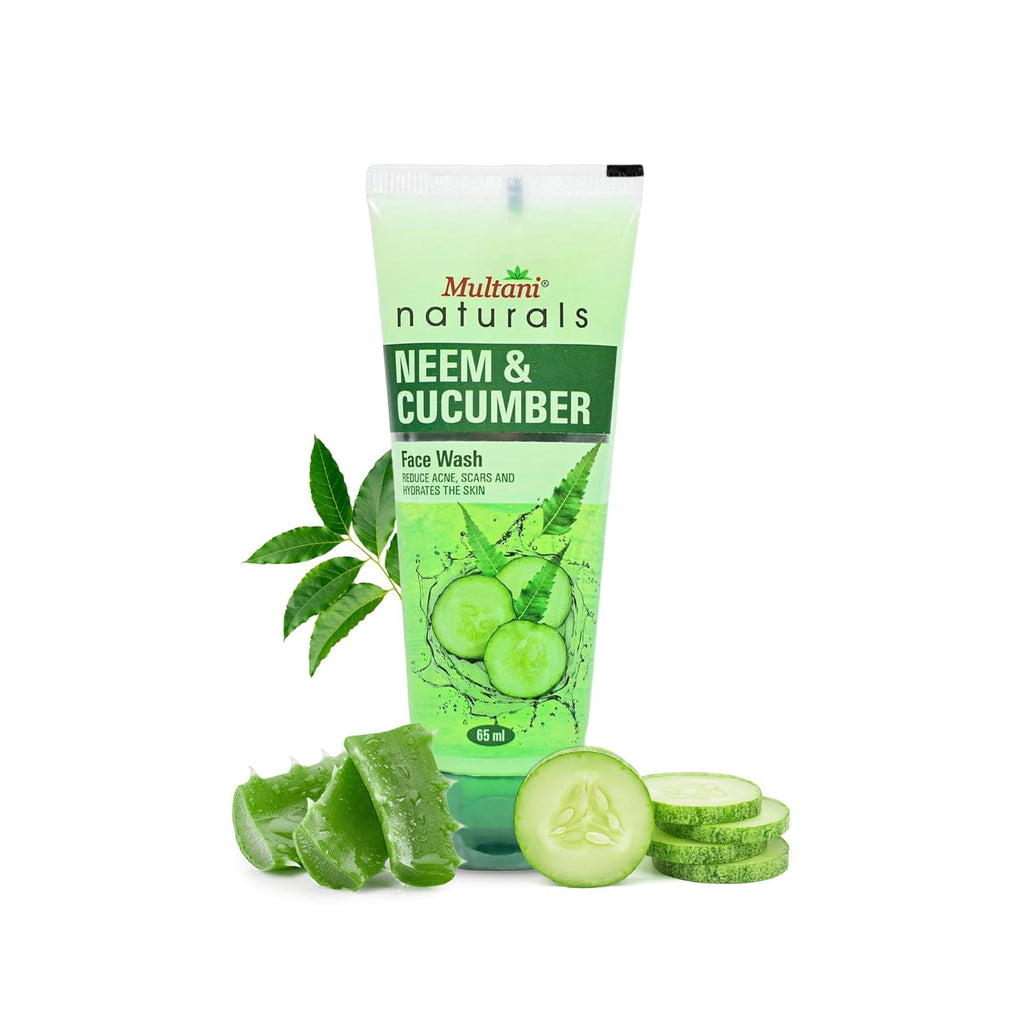 Multani Naturals Neem & Cucumber Face Wash – 65ml Multani Naturals