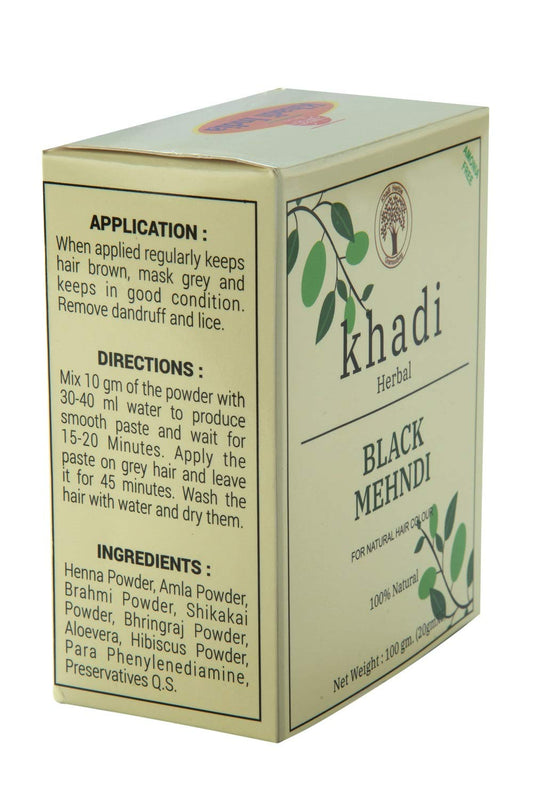 Khadi Shuddha Black Mehndi Natural Hair Colour - 100g